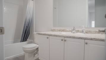 Towels, soap, shampoo, toilet paper