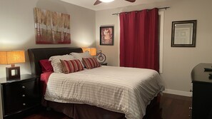 2 bedrooms, iron/ironing board, WiFi, bed sheets