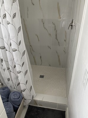 Shower, hair dryer, towels, soap - Feel like in home in this beautiful guest casita with mountains views. (Tucson)