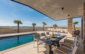 Outdoor dining - Awesome home in Privlaka with kitchen (Privlaka)