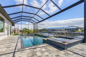 A heated pool