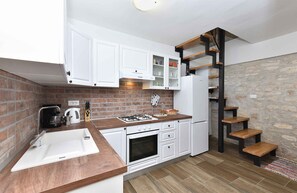 Fridge, oven, stovetop, dishwasher