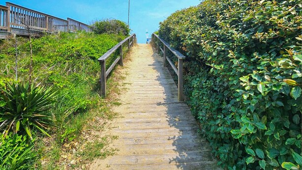 Property grounds - Dunes Crest - Ocean and sound views in Duck, NC! 5 bed, 4.2 bath, pool, hot tub (Duck)