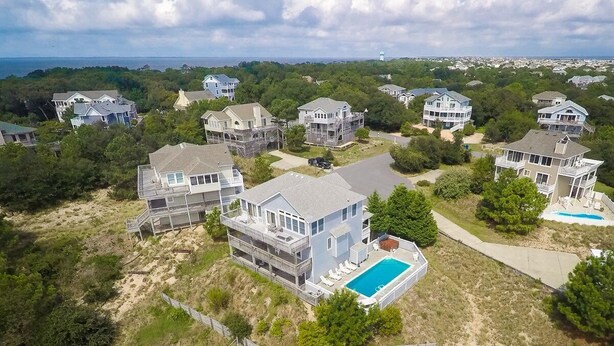 Exterior - Sunset Views, 7 BR Soundside home with pool and hot tub! (Duck)