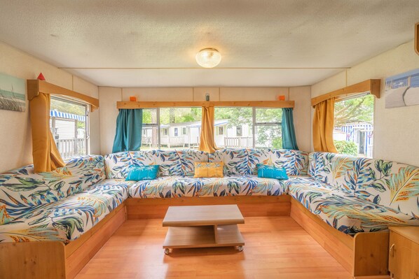 TV, table tennis - Mobile Home 'Mobilhome Mh343' with Shared Pool, Private Terrace and Private Garden (LA TREMBLADE)