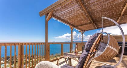 Bungalow 'Domaine Ile D'or, Segur 8' avec vue sur la mer, piscine partagée et terrasse privée