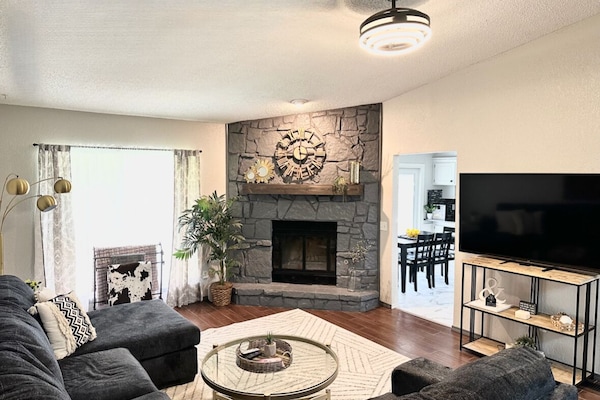 TV connectée, cheminée