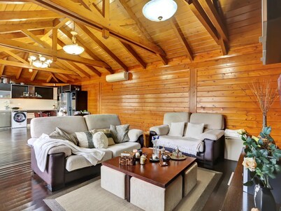 Wooden House with Private Pool Lush Garden