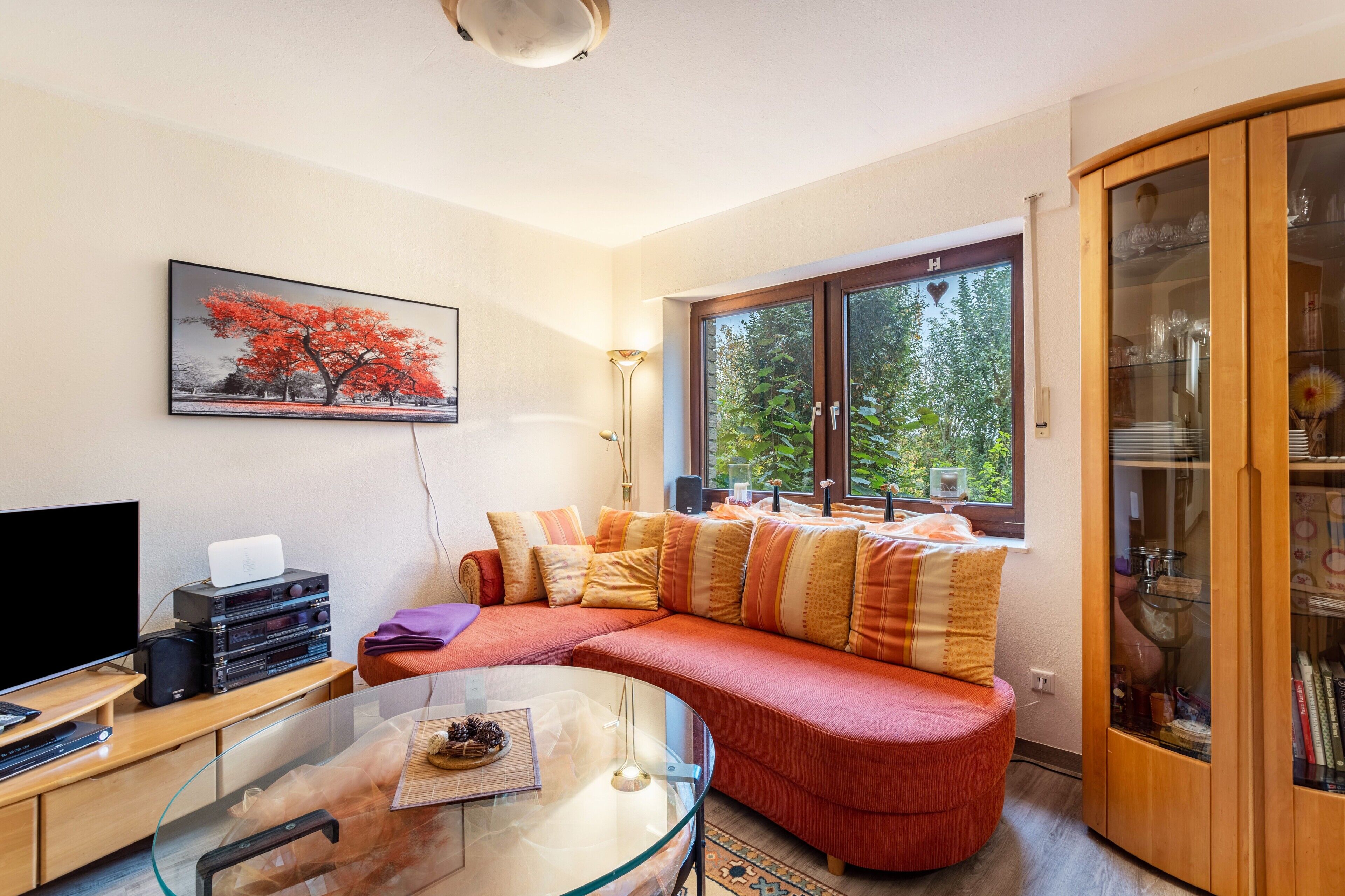 TV, DVD player, stereo