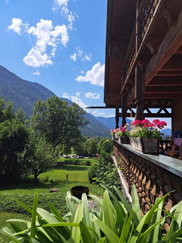Ferienwohnung 'Haus Sunnleitn - Vogelsang' mit Bergblick, privater Terrasse und Wlan