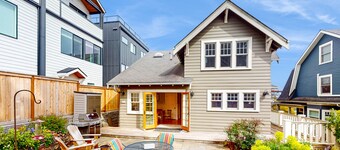 Century-old, dog-friendly home with hot tub, gorgeous patio & prime location