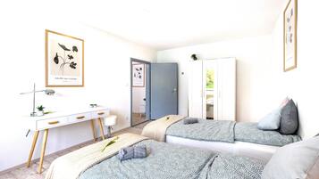 3 habitaciones, tabla de planchar con plancha y wifi gratis