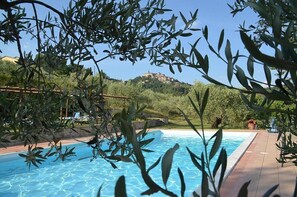 Pool - Casa Brina F: A characteristic and welcoming apartment that is part of an ancient country house surrounded by the greenery, with Free WI-FI. (Monte Santa Maria Tiberina)