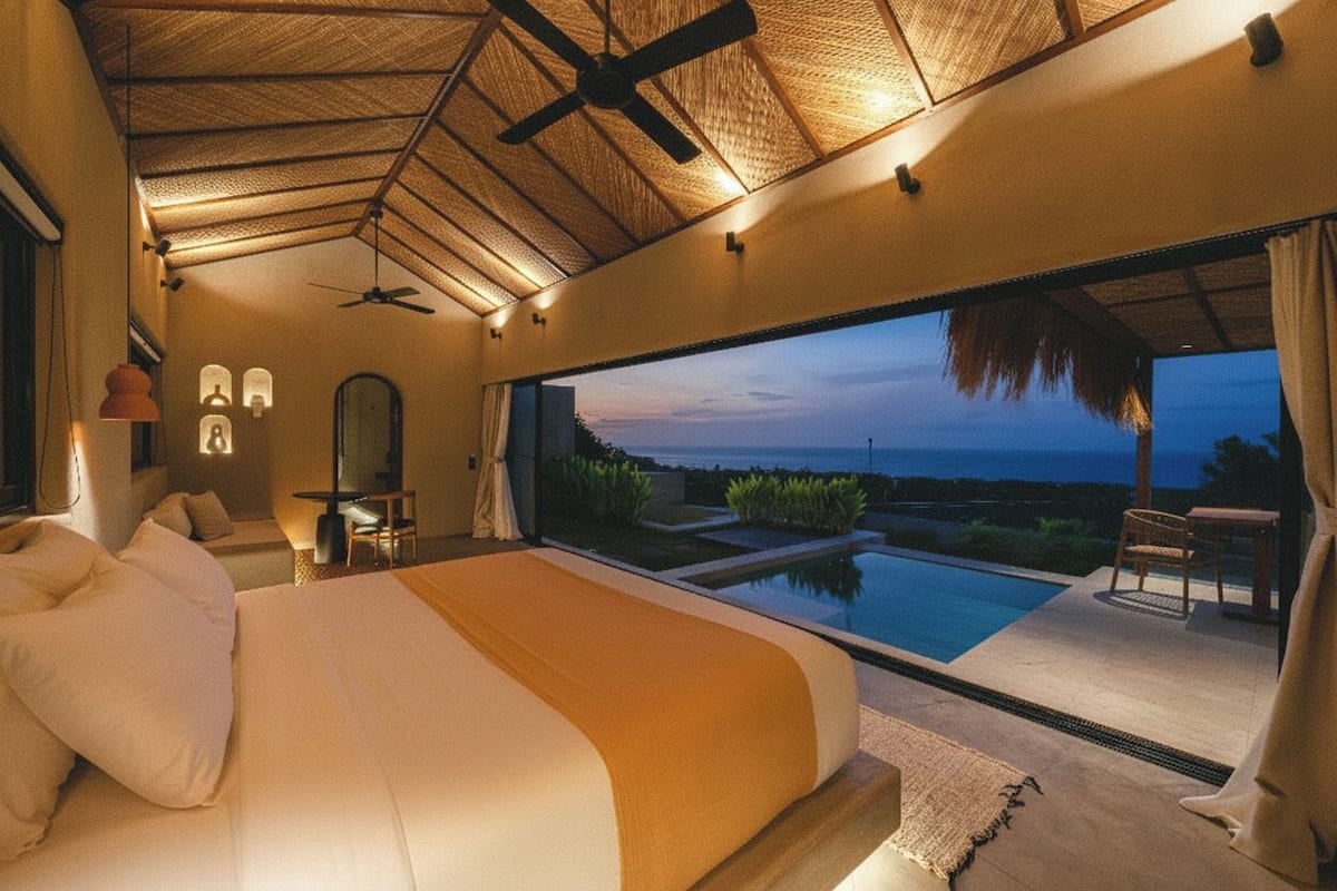 Vila Deluks, 1 kamar tidur, kolam renang pribadi | 1 kamar tidur, brankas, meja kerja, dan Wi-Fi gratis