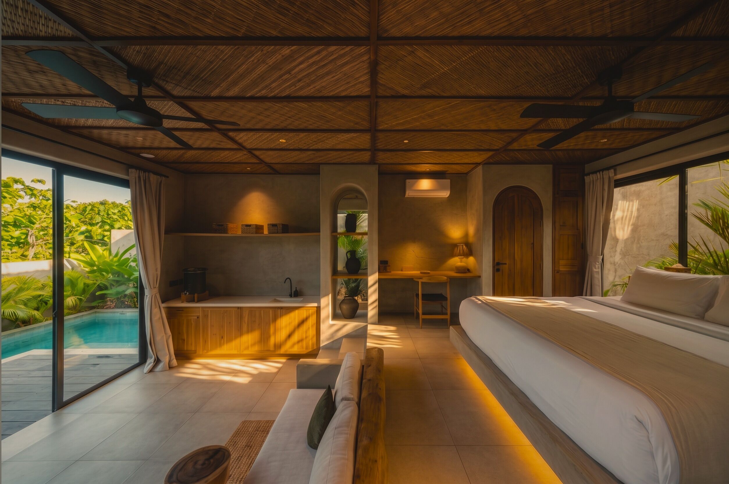 Villa, uitzicht op tuin (Villa Kekaola) | 1 slaapkamer, een kluis op de kamer, een bureau, gratis wifi