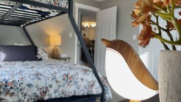 2 bedrooms, iron/ironing board, travel crib, free WiFi