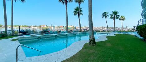 Indoor pool, a heated pool