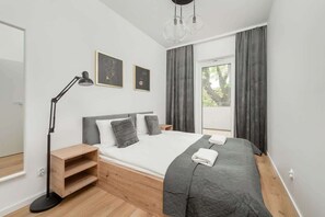 2 bedrooms, iron/ironing board, travel crib, WiFi