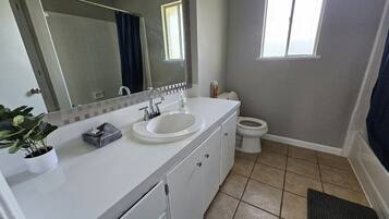 Hair dryer, towels