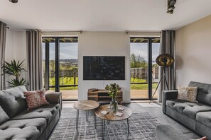 Smart TV, fireplace