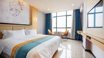 Chambre, 1 grand lit | 1 chambre, rideaux occultants, Wi-Fi gratuit