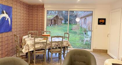 Charming Countryside Cottage with Private Lake, Terrace, and Modern Amenities