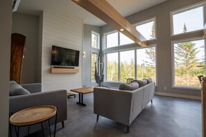 TV, fireplace, stereo