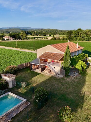 Drôme, Gîte Dans Maison de Campagne, Terrasse et Piscine, pas de vis à vis