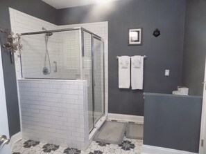 Shower, hair dryer, bidet, towels - Cozy little guest cottage centrally located and within minutes of the airport (Pensacola)