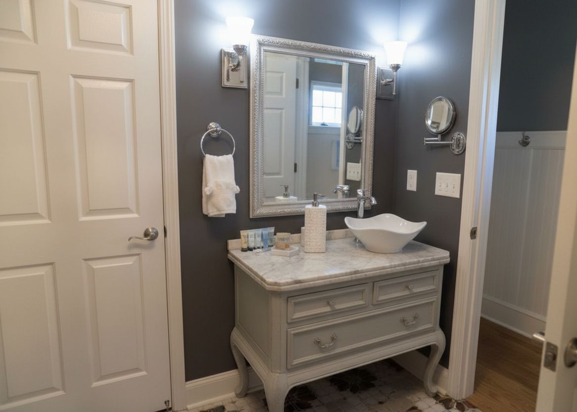 Shower, hair dryer, towels, shampoo