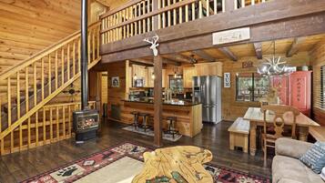 Smart TV, chimenea, videojuegos y reproductor de DVD