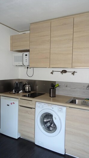 Fridge, microwave, oven, coffee/tea maker - 100m from ski slopes, 1st floor, balcony, tv, ski locker, 22m², Les Gets (Les Gets)