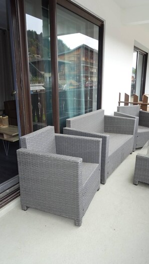 Property grounds - 100m from ski slopes, 1st floor, balcony, tv, ski locker, 22m², Les Gets (Les Gets)