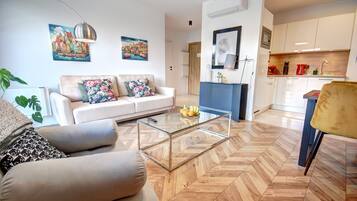 Appartement | 1 chambre, rideaux occultants, fer et planche à repasser, Wi-Fi gratuit