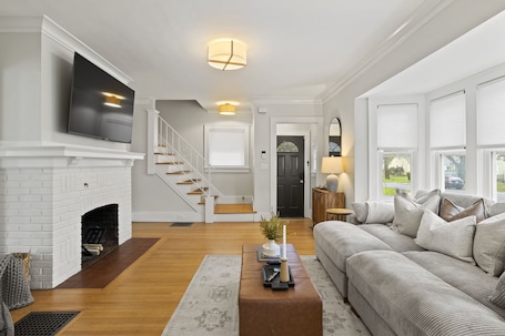 Smart TV, video games. Stay Close to It All in a Cozy Classic Home
