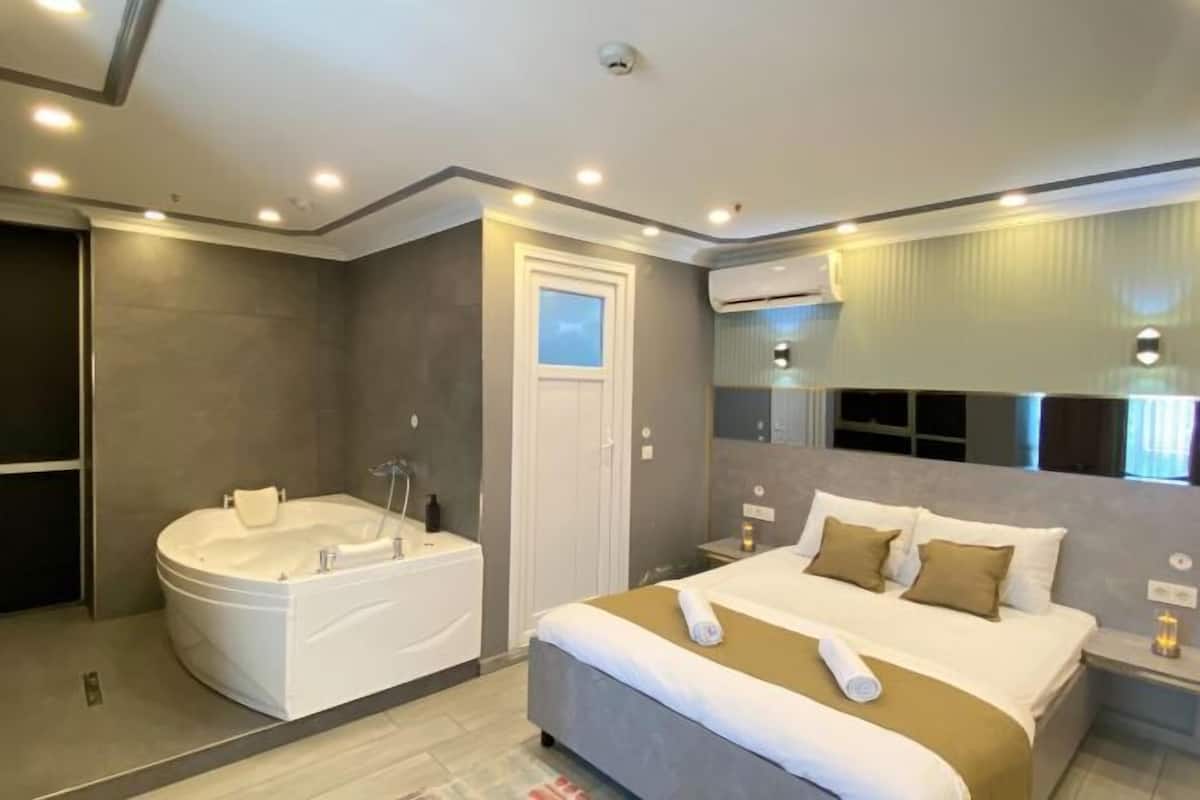 1 habitación y ropa de cama de alta calidad