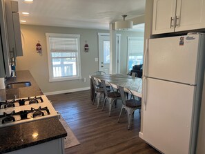 Fridge, microwave, oven, stovetop - Oceanside Barnegat Light Beach House 3Br/1Ba. Walk to Beach. Downstairs
(Barnegat Light)