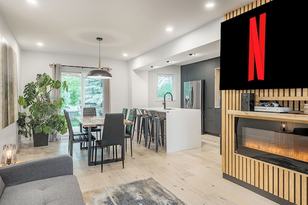 TV connectée, cheminée