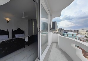 Deluxe Apartment, 3 Bedrooms, City View | Balcony view - AYAA LUXURY APARTMENT 4TH FLOOR  (Zanzibar Town)