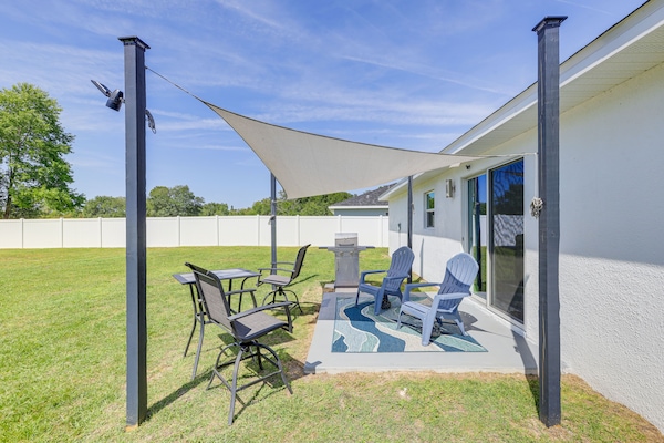 Ocala Vacation Rental | 3BR | 2BA | 1,127 Sq Ft | Small Step to Enter