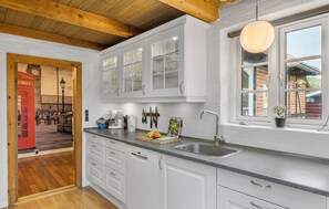 Kühlschrank, Mikrowelle, Herdplatte, Geschirrspüler