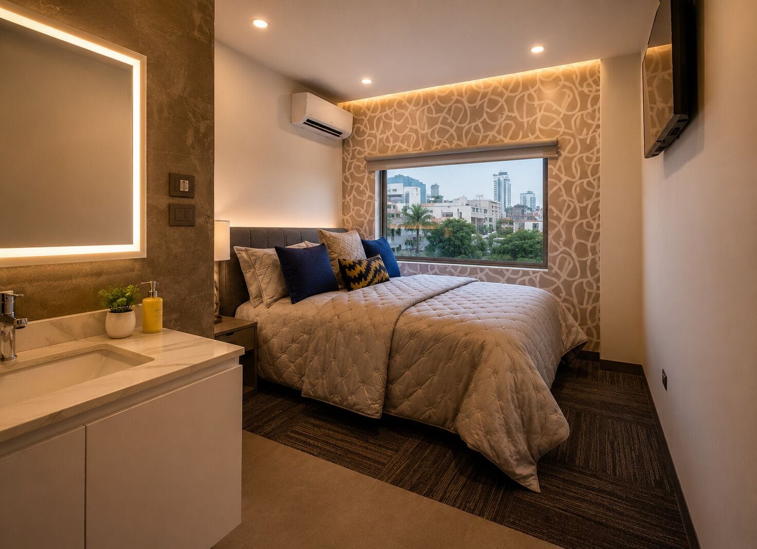 Standard Room, 1 Katil Ratu (Queen), City View | Cadar kapas Mesir, peralatan tempat tidur premium, gebar bulu kapas 