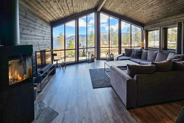 Una Smart TV, una chimenea