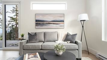 Smart TV, books, video library, stereo