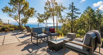 Mountain Suite ⭐️ Ocean View Fire Pit ⭐️ Fully Equipped Kitchen ⭐️ Heated Bath Flr