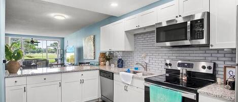 Microwave, oven, stovetop, dishwasher