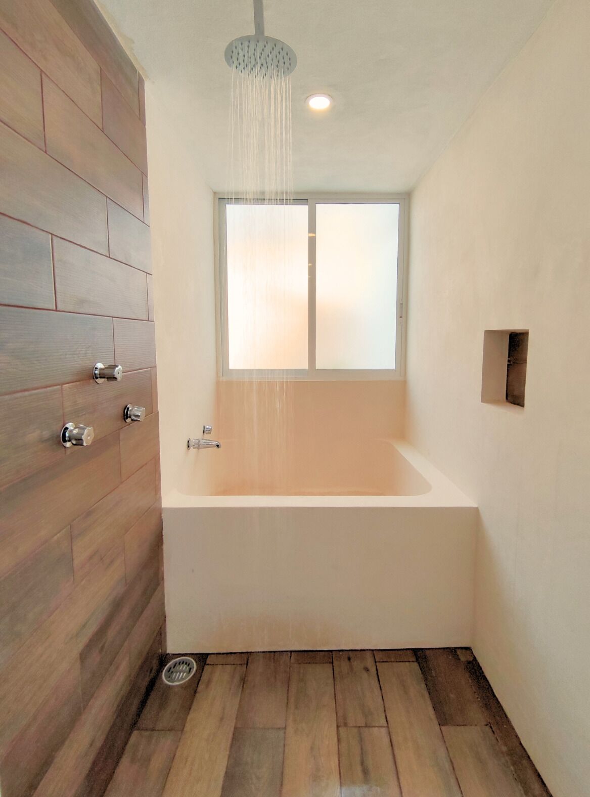 Shower, eco-friendly toiletries, towels, soap