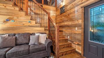 Smart TV, fireplace, foosball, table tennis