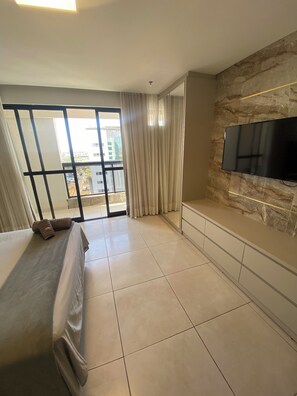 豪華公寓, 陽台, 城市景觀 | 1 間臥室、免費無線上網、床單、無障礙通道