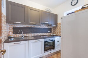 Fridge, oven, dishwasher, coffee/tea maker